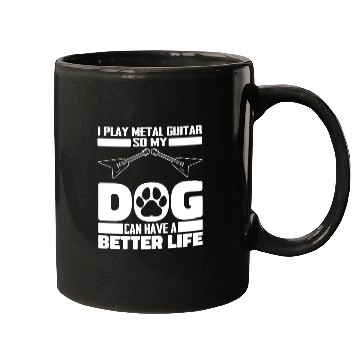Discover Metal Guitar Dog Mugs