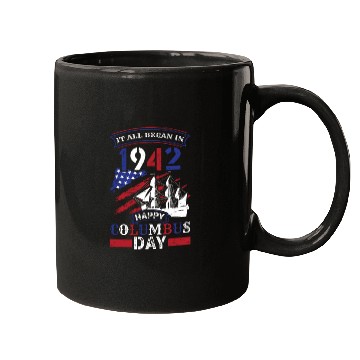 Discover Columbus Day 1942 American Italian Christopher Mugs