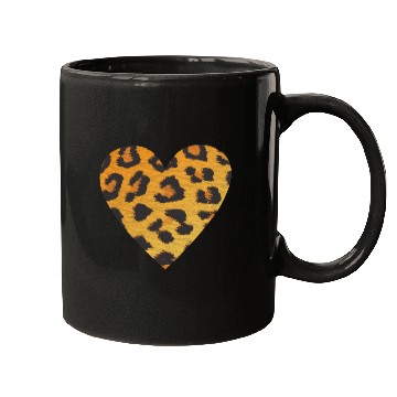 Discover Heart Leopard Print Mugs