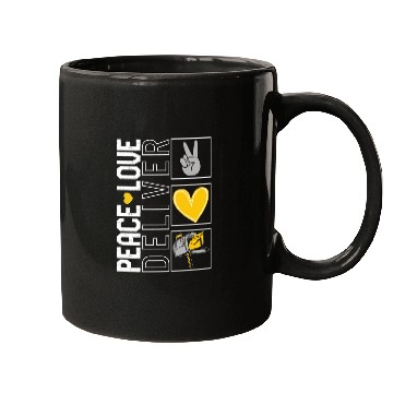 Discover Mailman Mugs, Peace Love Deliver Mailbox Mugs,