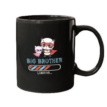 Discover Big brother super hero panda cat Mugs
