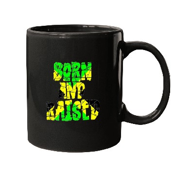 Discover Jamaican Pride 'Born and Raised' Cotton Mugs