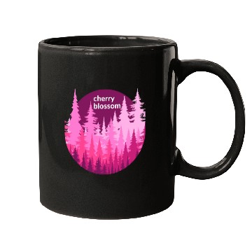 Discover Cherry Blossom Forest Sun Mugs