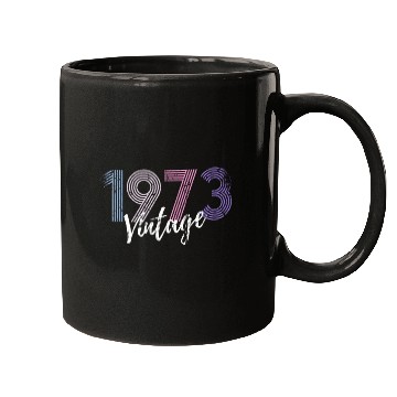 Discover 50 Years Vintage 1973 Retro 50th Birthday Mugs