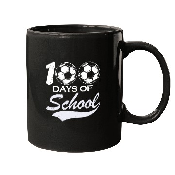 Discover 100 Days Of School Soccer Football Athletic Mugs