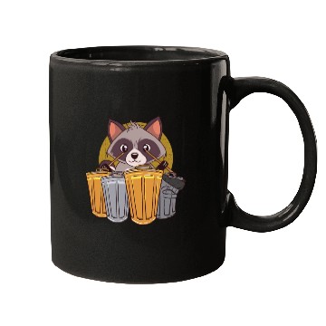Discover Raccoon Playing Drums Using Trash Cans - Funny Mugs
