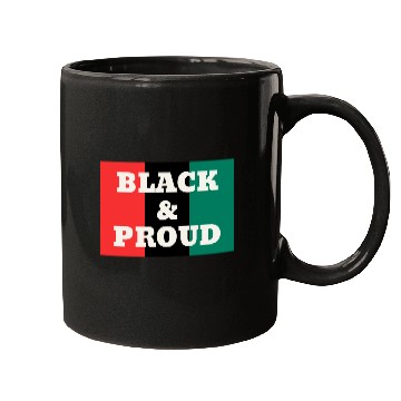 Discover Black and Proud on a Red, Black, and Green Colors Mugs