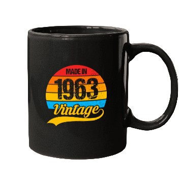 Discover 60 Years Vintage 1963 Retro 60th Birthday Mugs