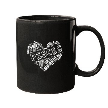 Discover Pisces Heart Word Cloud Doodle Astrology Zodiac St Mugs