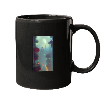 Discover Neon Nights, Futuristic Lights Mugs
