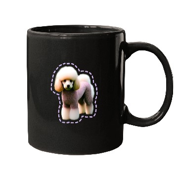 Discover Poodle dog potrait | poodle potrait | pet potrait Mugs