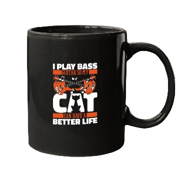 Discover Bass Guitar Bassist Cat Mugs