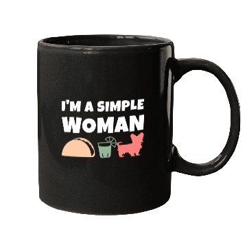 Discover I'm A Simple Woman Tacos Tequila Yorkshire Terrier Mugs