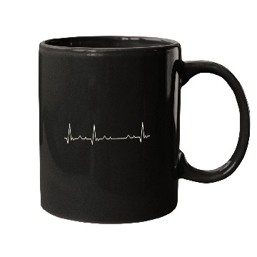 Discover Oklahoma State USA. Heart. Love. EKG. Pulse. Beat. Mugs
