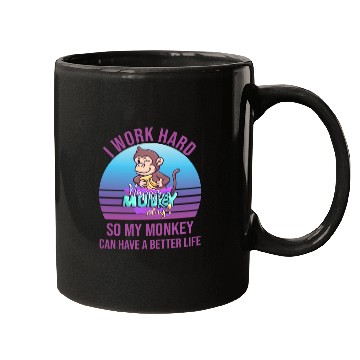 Discover working monkey monkeys office saying Mugs