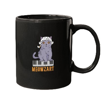Discover Meowzart Piano Cat Musician Musical Pianist Music Mugs