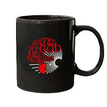 Discover Saved By God And A Pacemaker Mugs, CHD Awareness