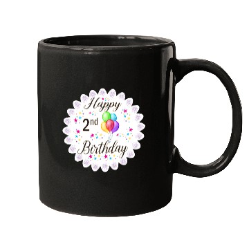 Discover 2nd Happy Birthday with Balloons Mugs