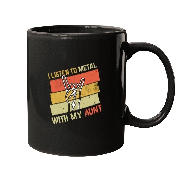 Discover Vintage Metal With Aunt Metal Kid Music Lover Mugs