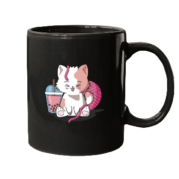 Discover Chibi Boba Tea Cat Mugs