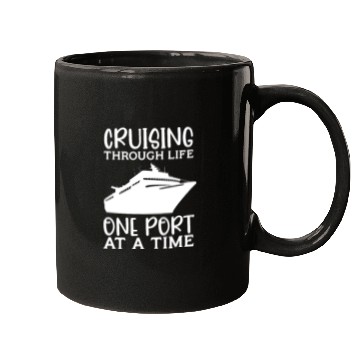 Discover Cruising Through Life One Port At A Time Mugs