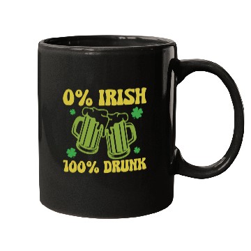 Discover 0% Irish 100& drunk Mugs