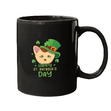 Discover Kawaii Cat Happy Saint Patrick Day Mugs