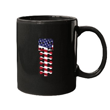 Discover Drag Racing Race Car American Flag Mugs
