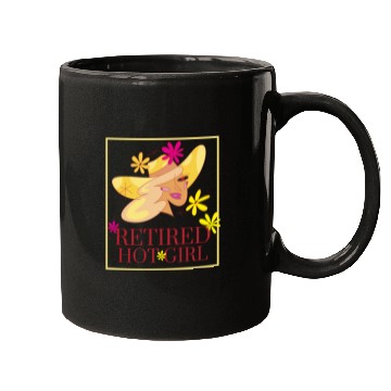 Discover Retired Hot Girl Retro 70s Girl Flower Aesthetic Mugs