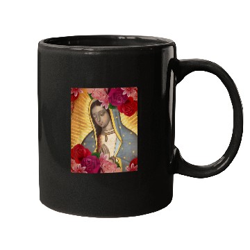 Discover Our Lady of Guadalupe Rose Mexican Catholic Juan D Mugs