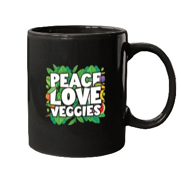 Discover Peace, Love, Veggies Mugs