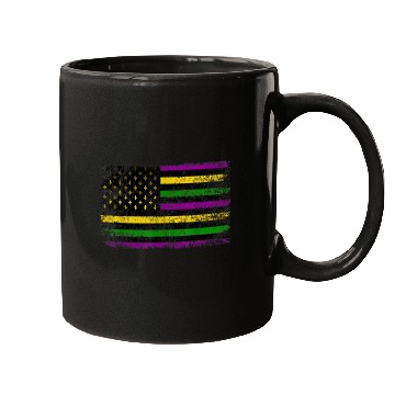 Discover Mardi Gras Flag Green Purple Gold Mugs