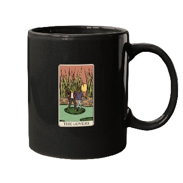 Discover Cottagecore Frog Tarot Card "The Lovers" for a Mugs