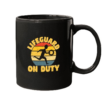Discover Lifeguard On Duty Distressed Mugs