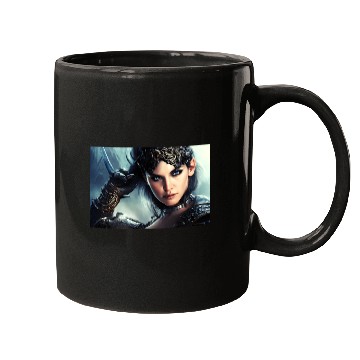 Discover Warrior princess wearing gothic plate fantasy art Mugs