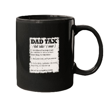 Discover Vintage Dad Tax Definition Men Funny Father's Day Mugs