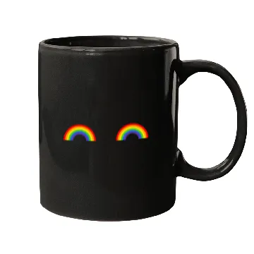 Discover LGBT Rainbow Flag Titties Mugs