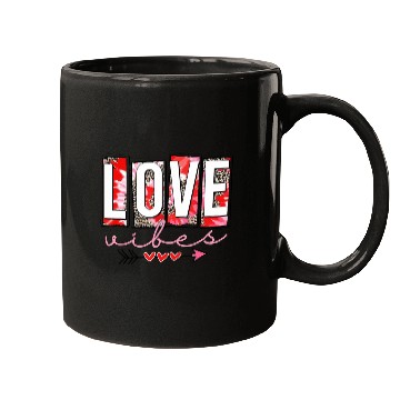 Discover Leopard print cheetah Love Vibes Mugs Cupids Arrow