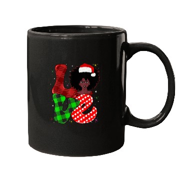 Discover Black African Girl American Melanin Christmas Sant Mugs