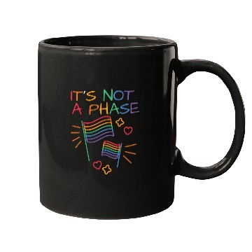 Discover It's Not A Phase LGBT Gay Pride Colors Rainbow Fla Mugs