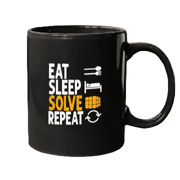 Discover Eat Sleep Solve Repeat Math Speed Cubing Genie Mugs