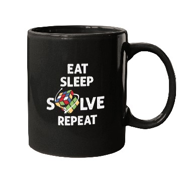 Discover Eat Sleep Solve Repeat Math Speed Cubing Genie Mugs
