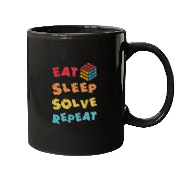 Discover Eat Sleep Solve Repeat Math Speed Cubing Genie Mugs