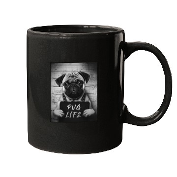 Discover Pug Mugshot - Pug Life Mugs