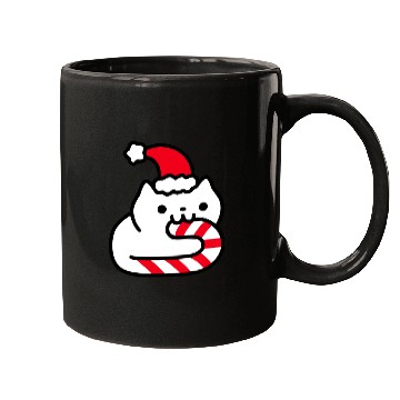 Discover Candy Cane Cat Mugs