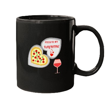 Discover Pizza is my valentine2007 Mugs