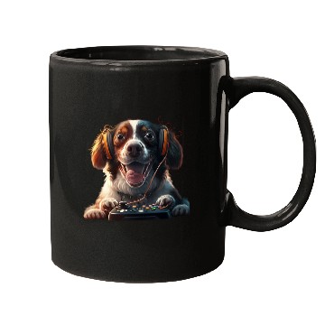 Discover Funny Dog Playing Video Game Mugs