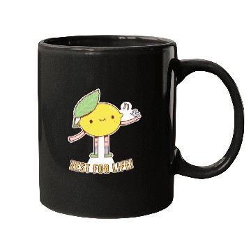 Discover Cute Lemon and Bird Zest For Life Mugs