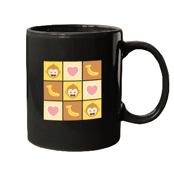 Discover Cute Monkey and Banana Pattern Mugs