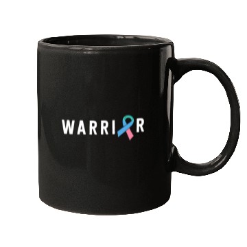 Discover Thyroid Cancer Warrior Men Pink Blue Teal Ribbon Mugs